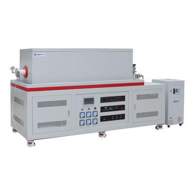 qualité  1700C High Vacuum Three Zone Tube Furnace CVD Tube Furnace With Water Cooling Flanges usine