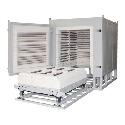 1200°C 1200L fourneau de recuit manuel de type bogie