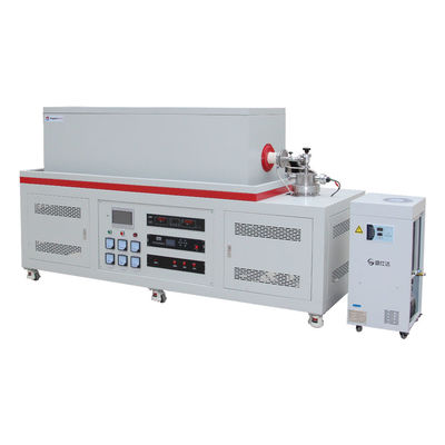 Forneau à tubes sous vide à 3 zones CVD 1700C avec mélangeur de gaz MFC et pompe moléculaire